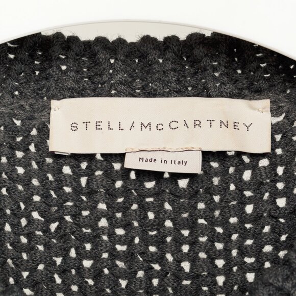 Stella McCartney Grey Oversized Crochet Trim Knit Sweater - Picture 9 of 12